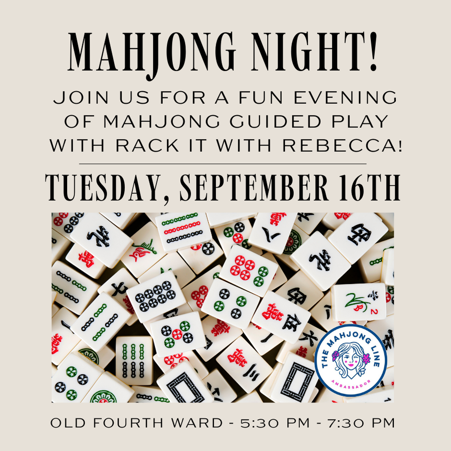 Mahjong Guided Game Night Event | Old Fourth Ward | September 16th, 2025