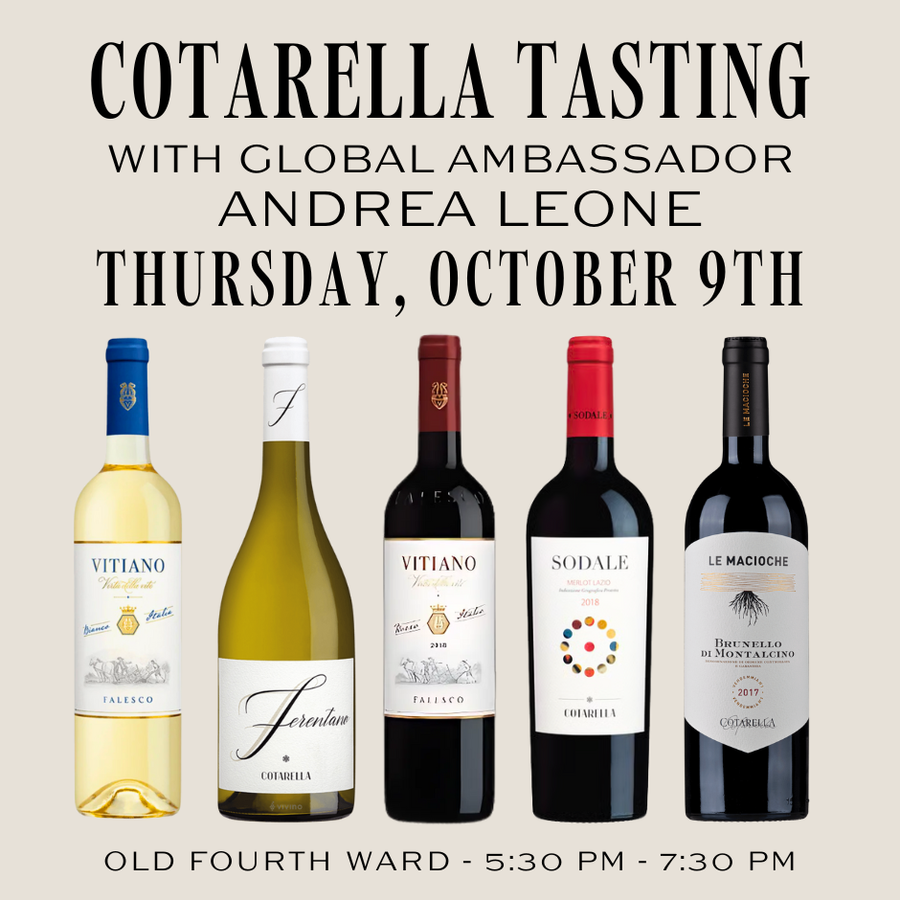 Cotarella Winery Tasting  | Old Fourth Ward | October 9th, 2025