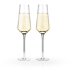 Crystal Champagne Flutes (Set of 2) by Viski